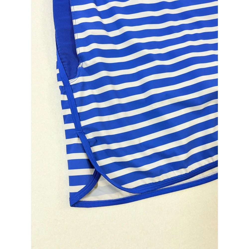 RLX Ralph Lauren Skort Athletic Golf Tennis Blue White Stripe Womens Size Medium